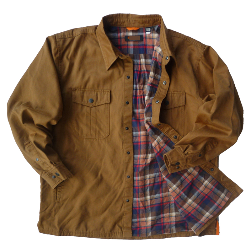 翻领春秋加肥加大码工装夹克男士