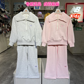 NEWBALANCE 2PF33122 子套装 NB25秋韩版 女童儿童翻领半拉链卫衣裤