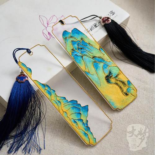 非遗掐丝珐琅书签DIY材料半成品