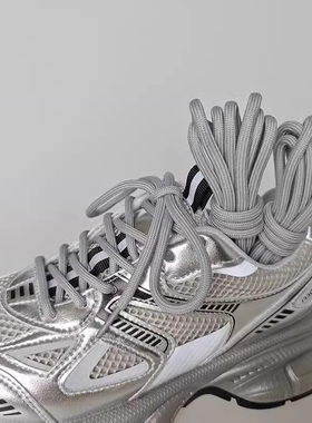 灰色浅中深灰银色适用AJ空军一号AF1运动帆布小脏鞋带扁平做旧男