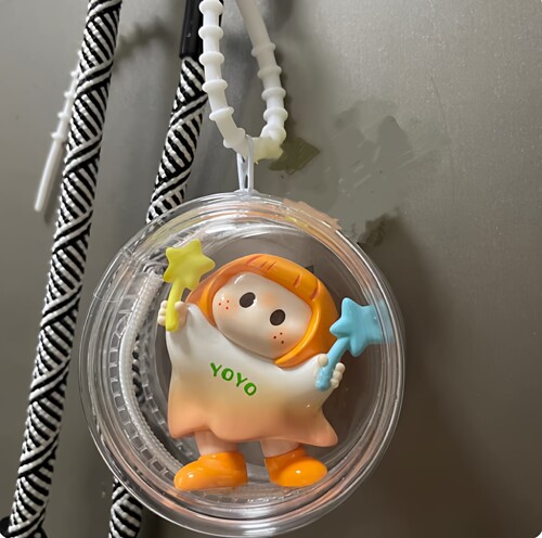 右右酱萌趣歪头系列娃包6cm叠叠乐收纳小挂包高透加厚防尘透明包