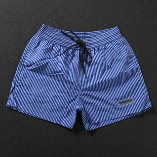 度假泡温泉 潮流高级感速干宽松游泳裤 DESMIIT夏季 条纹三分短裤