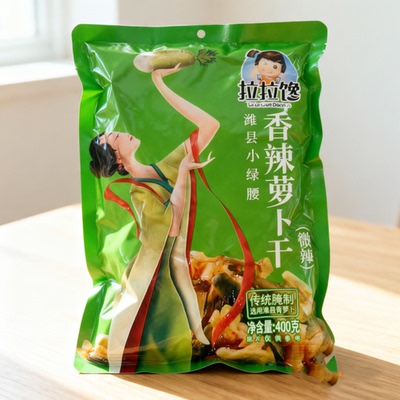 拉拉馋萝卜干400G/袋腌制酱菜香辣五香爽口即食下酒下饭小菜咸菜
