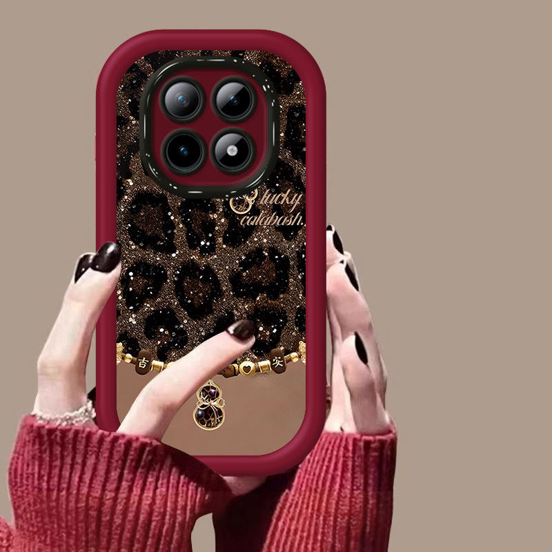 适用红米Note15手机壳Note14新款现代13Pro+创意潮流12R豹纹葫芦11EPro硅胶保护套10全包9防摔壳8带挂绳7
