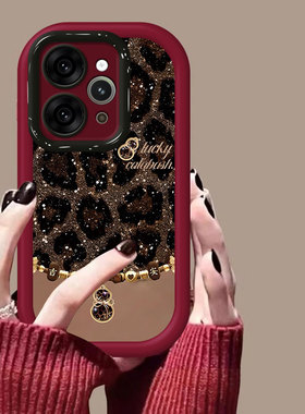 适用真我15手机壳新款卡通realme12Pro创意时尚现代10Pro+豹纹葫芦硅胶保护套真我10全包边防摔外壳