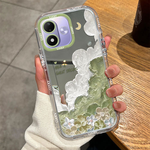 适用红米Note系列云朵油画涂鸦