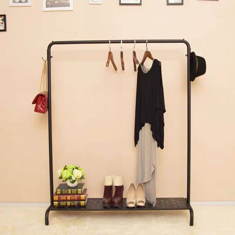 铁艺衣架杆服装店男女货架展示架落地式中岛架侧挂架衣服架子特价