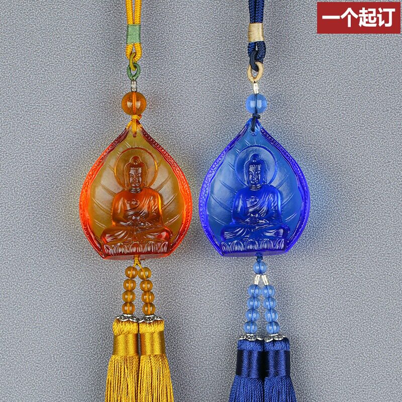 琉璃药师佛心咒流苏吊坠