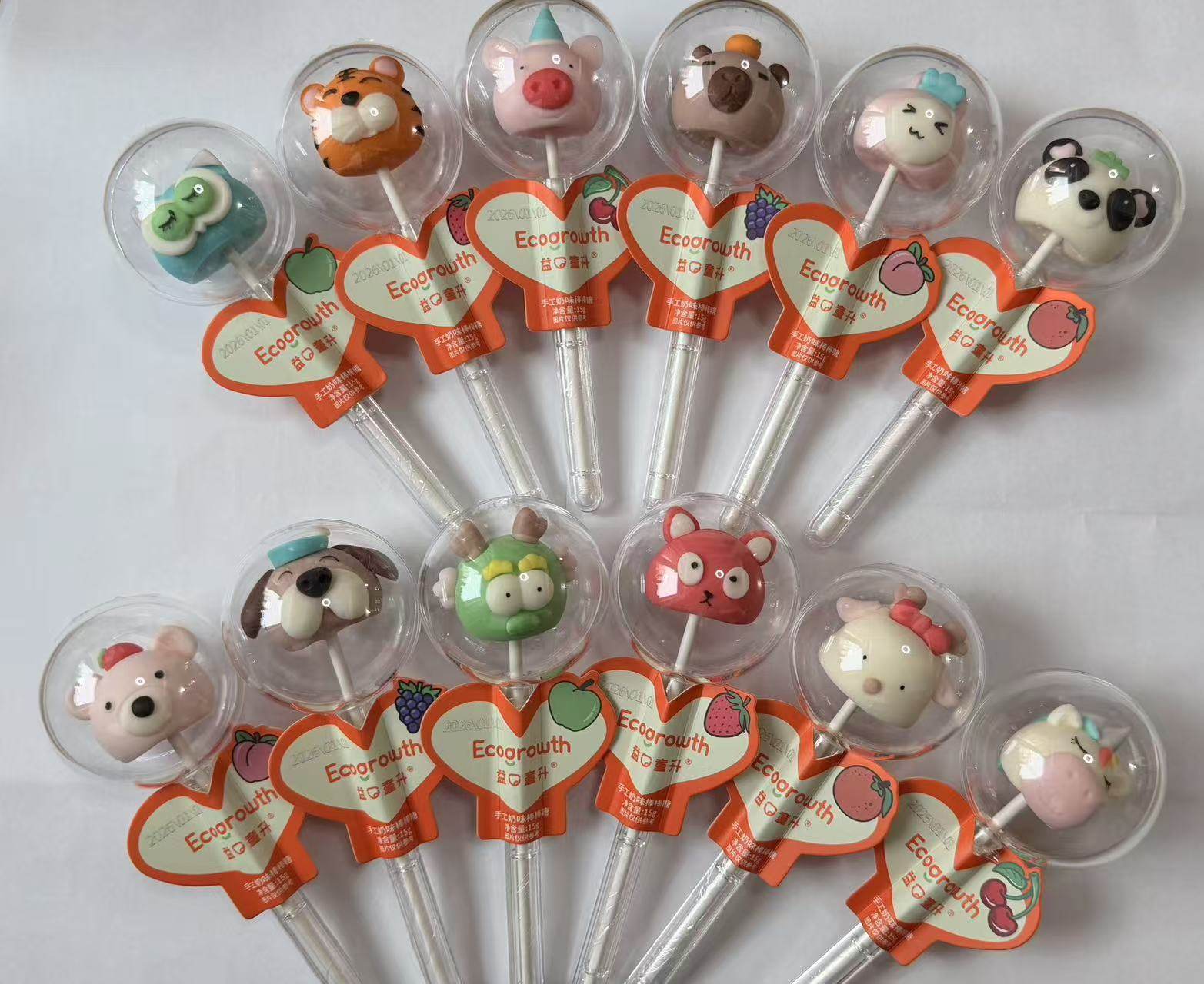 【新日期】10支益口童升高颜值可爱3D纯手工网红奶味棒棒糖礼物