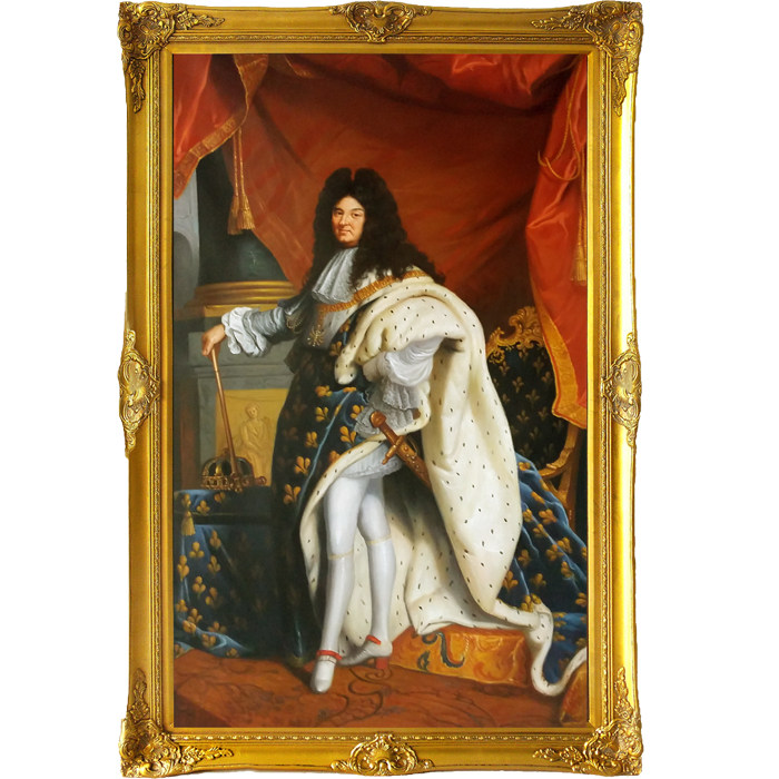 卓克纯手绘欧式古典人物油画 路易十四客厅玄关1米2高端装饰画