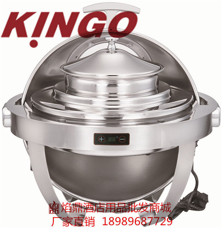 KINGO南洋精工保温加热布菲炉自助不锈钢餐酒店餐具TCS6708