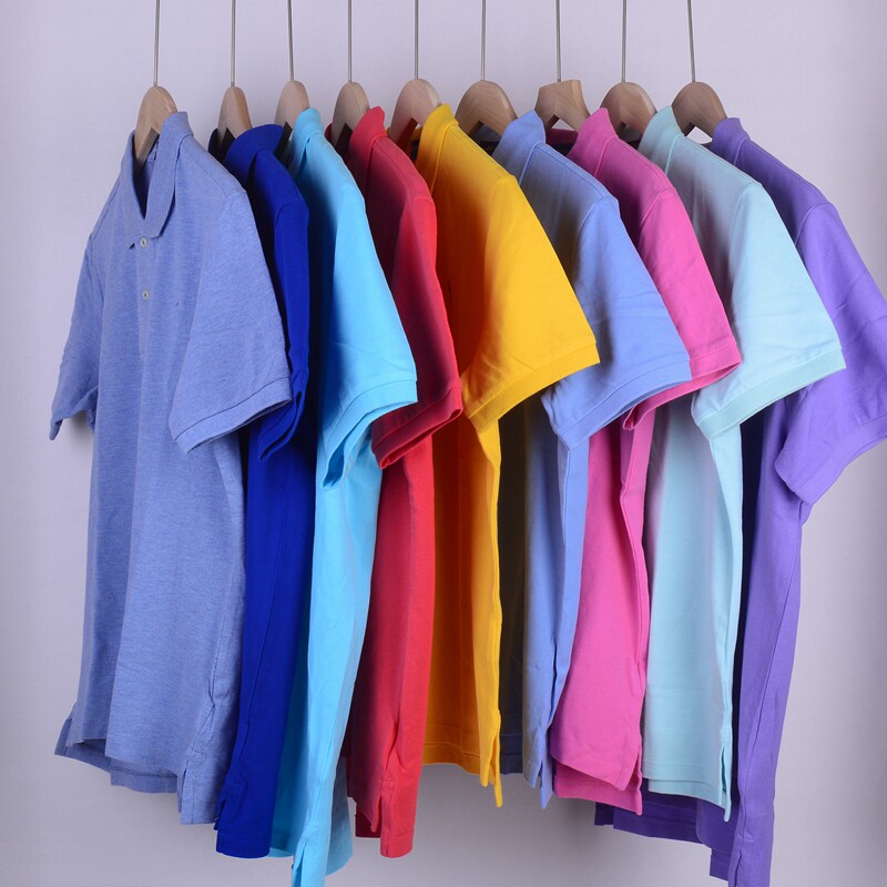 036男装短袖珠地棉夏装新款 经典多色翻领