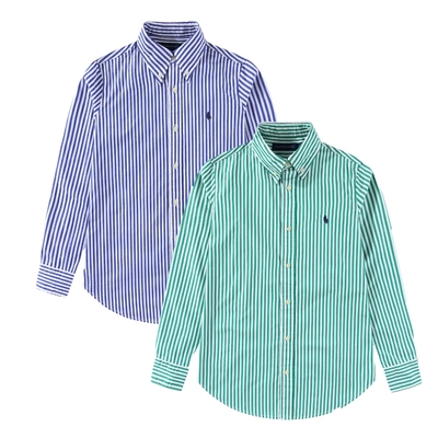 RL012女装府绸薄款条纹高支棉修身小马衬衣