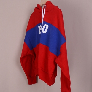 RL008女装女士加绒加厚宽松休闲卫衣 纯棉秋冬落肩袖