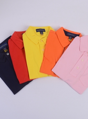 RL015男女中大童120-130短袖T恤 小彩马经典翻领