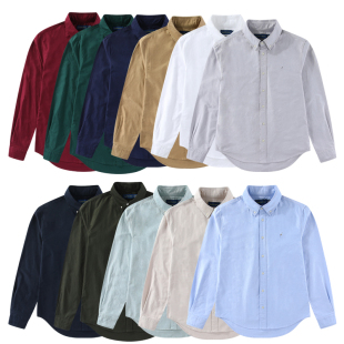 春秋纯棉纯色衬衫 常规款 休闲牛津纺衬衣 男士 RL006男装