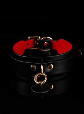 真皮项圈choker颈带小狗颈圈项链女m锁骨链情侣k9脖圈 可刻字定制