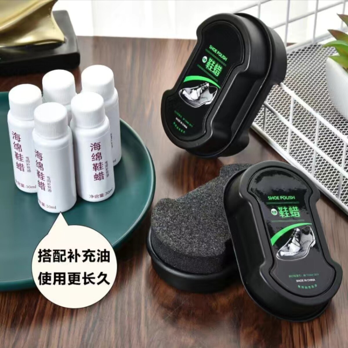 鞋油无色通用擦鞋神器双面一体海鞋刷/鞋擦