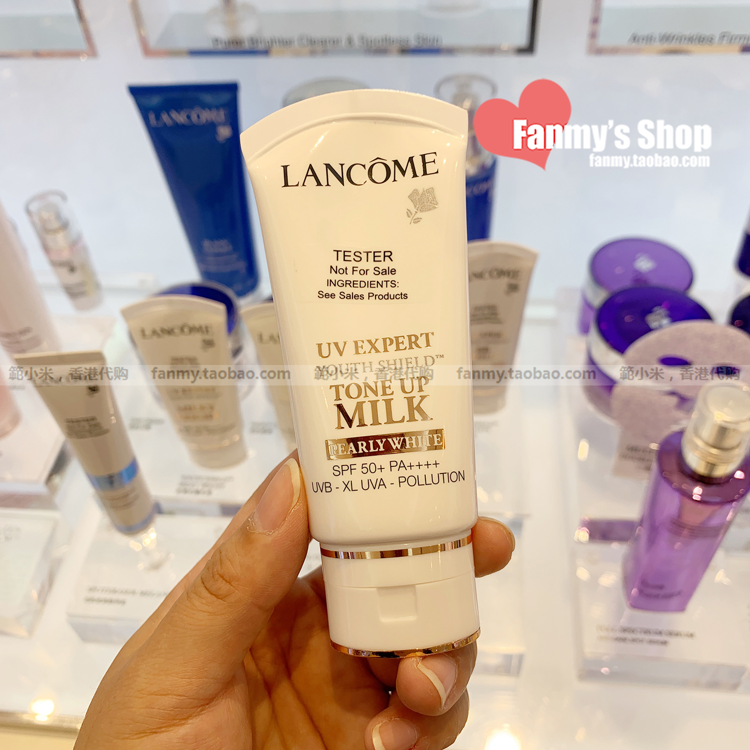 香港专柜采购。预.订!Lancome兰蔻新款素颜防晒霜30ml SPF50