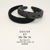 灰色系蝴蝶结发箍头箍女简约百搭气质压发高级感网红新款 发卡发饰