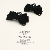 抓夹大号黑色丝绒蝴蝶结鲨鱼夹女高级感发夹女后脑勺2023新款 头饰