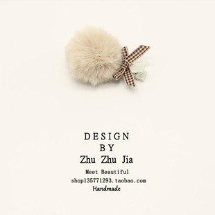 毛球发夹毛毛刘海夹后脑勺发夹韩国侧边边夹鸭嘴夹毛绒绒头发夹子