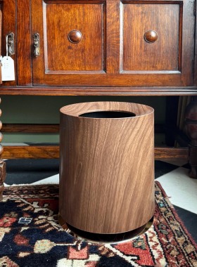 livingbank法式复古风垃圾桶家用包豪斯创意仿木纹卧室客厅垃圾篓