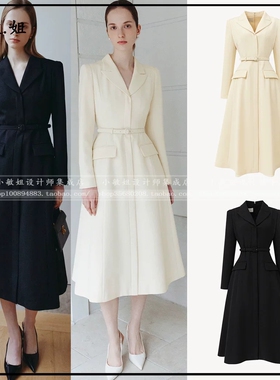 26春韩国设计师品牌BAU by Bride And You新3月西装领A字连衣裙