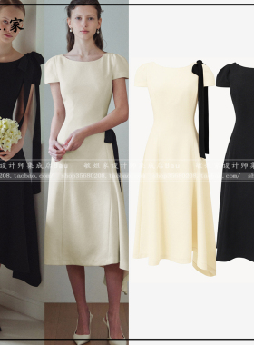 26夏韩国设计师品牌BAU by Bride And You新5月不对称裙摆连衣裙