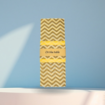 环保天然蜂蜡保鲜布，海滩印迹蜂蜡布，可持续使用beeswax wrap