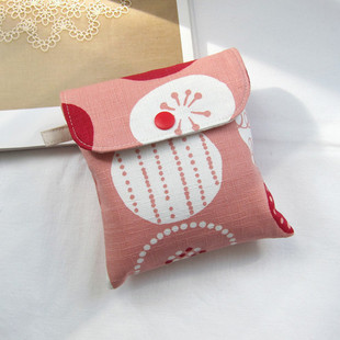 布艺月事包卫生巾收纳包姨妈巾便携袋女生卫生巾包 小物收纳包