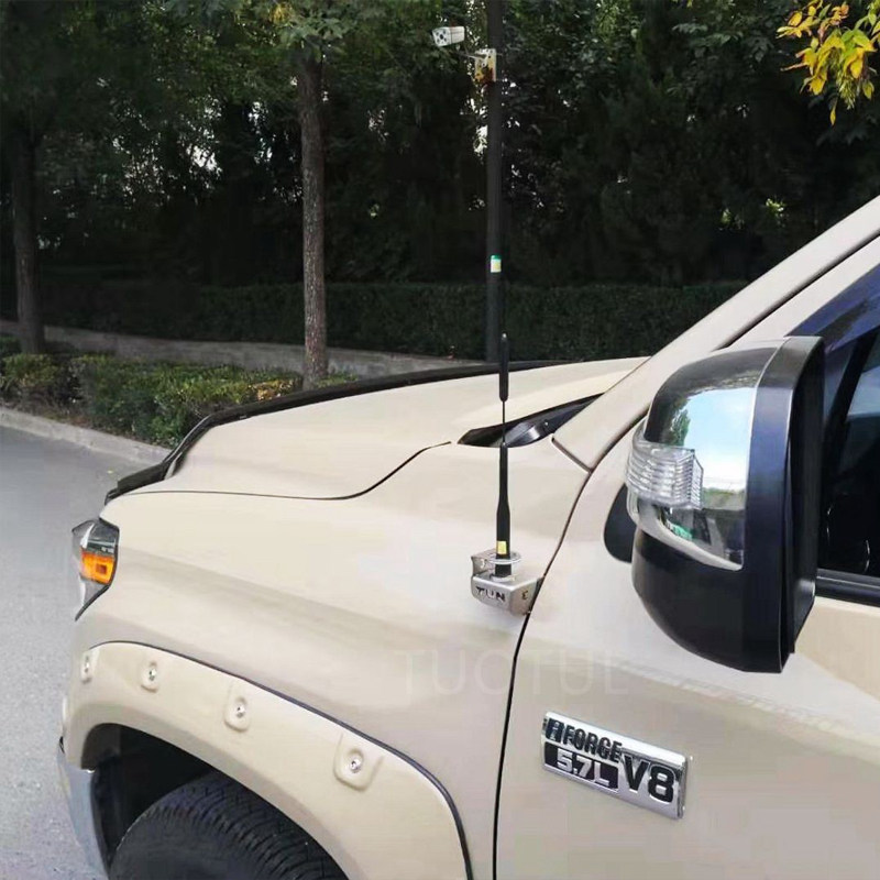 TOYOTA FJ COOL ROAD ZETA 툰드라 픽업 특수 스테인레스 스틸 자동차 라디오 핸드셋 워키 토키 도난 방지 안테나 브래킷