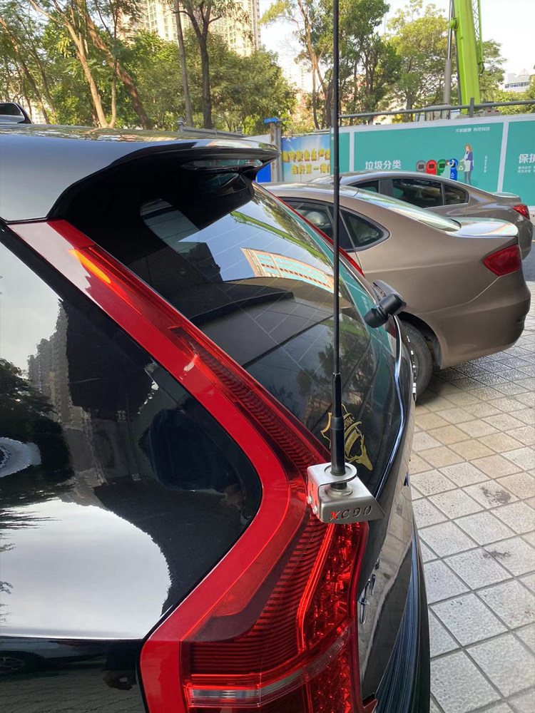 볼보 XC90 수정된 특수 자동차 핸드 스테이션 인터콤 안테나에 적합 스테인레스 스틸 도난 방지 브래킷 카드 가장자리