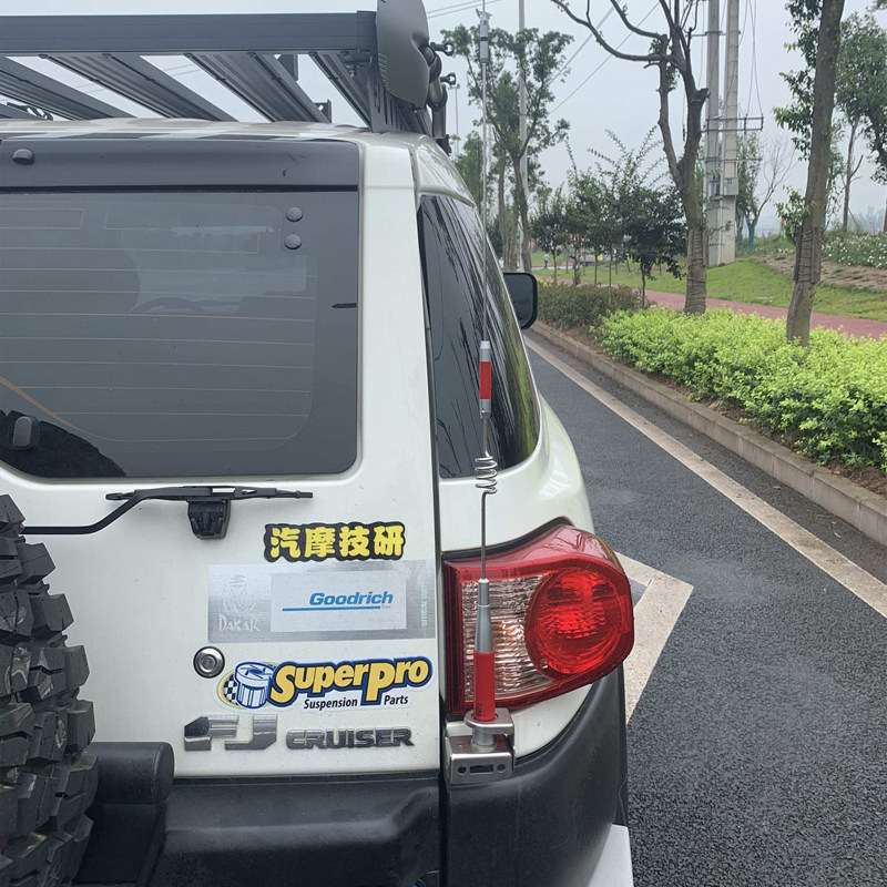 TOYOTA FJ COOL ROAD ZETA 툰드라 픽업 특수 스테인레스 스틸 자동차 라디오 핸드셋 워키 토키 도난 방지 안테나 브래킷