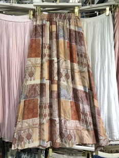 波西米亚度假风印花半身裙女夏季 洋气减龄休闲口袋大摆A字长裙子