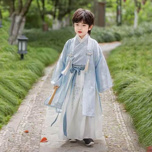 汉服男童春秋古装帅气套装