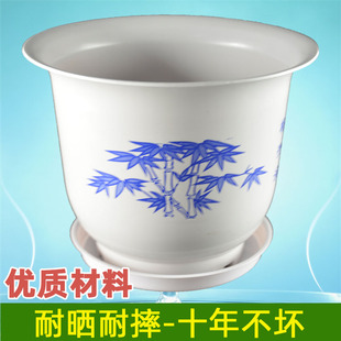 三个五个八个印兰彩塑料花盆杜鹃茶花七里香桂花菊花海棠特大盆包