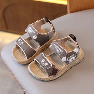 夏季男童凉鞋儿童沙滩鞋男宝宝鞋子软底婴儿学步鞋防滑小童1到3岁