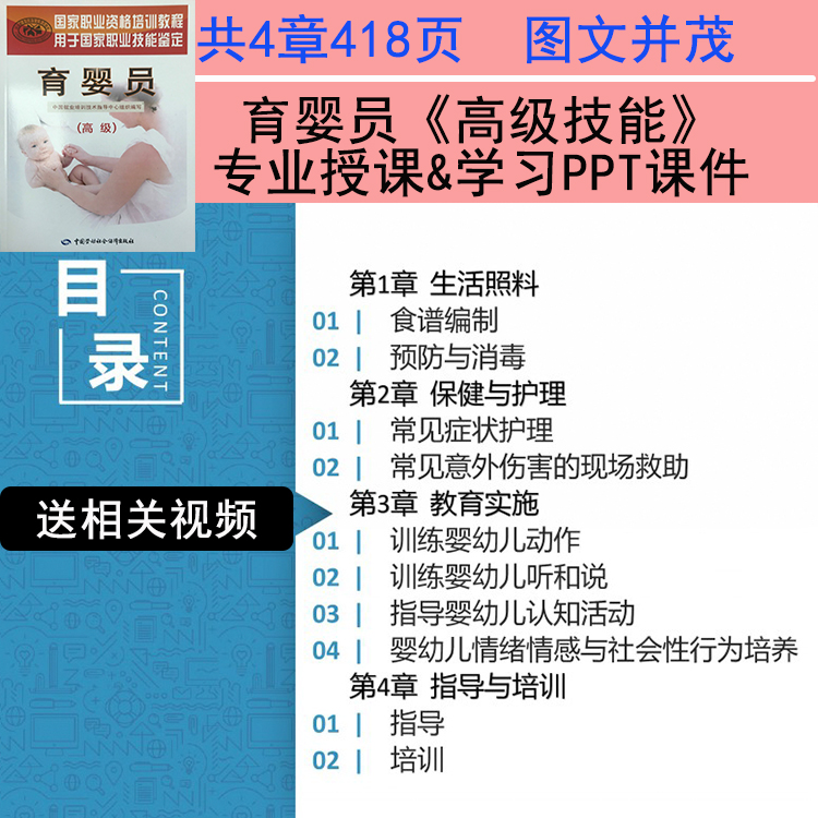 育婴员培训PPT课件 育婴员高级技能实操知识授课PPT课件资料模型