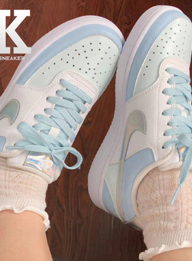 球鞋定制Nike Court Vision 1Low蓝色效果动物园低帮女夏日板鞋