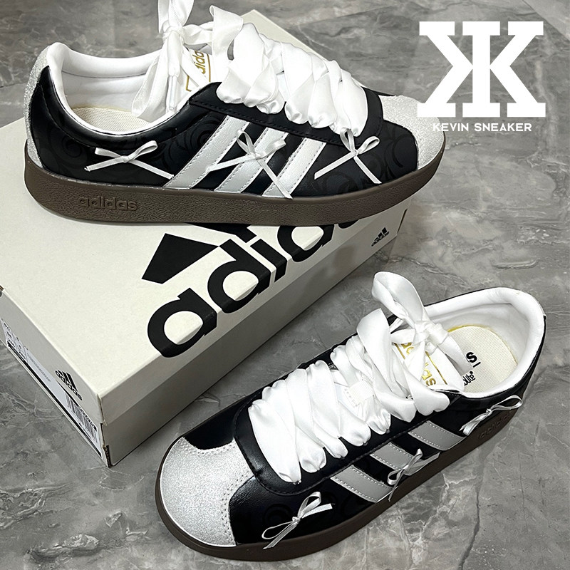 球鞋定制adidas neoVlCourtClassic芭蕾少女蝴蝶结暗纹低帮板鞋,运动鞋new,板鞋,淘宝优惠券,粉丝福利购,淘宝优惠卷