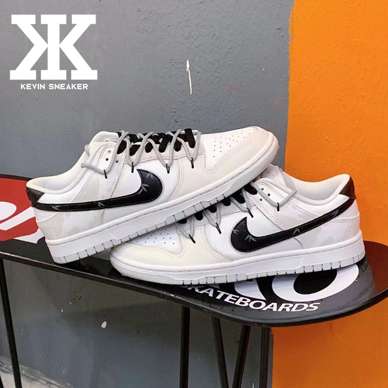 Nike耐克文竹灰迷彩系带低帮板鞋