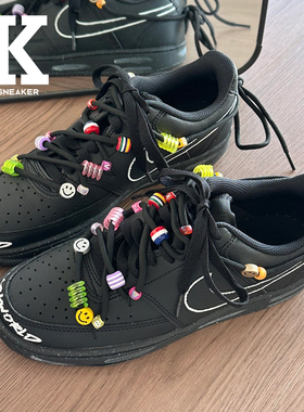 球鞋定制Nike耐克Court Vision Low彩色珠珠SAML复古辣妹低帮板鞋