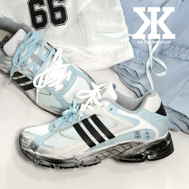 adidas男女同款低帮跑步鞋