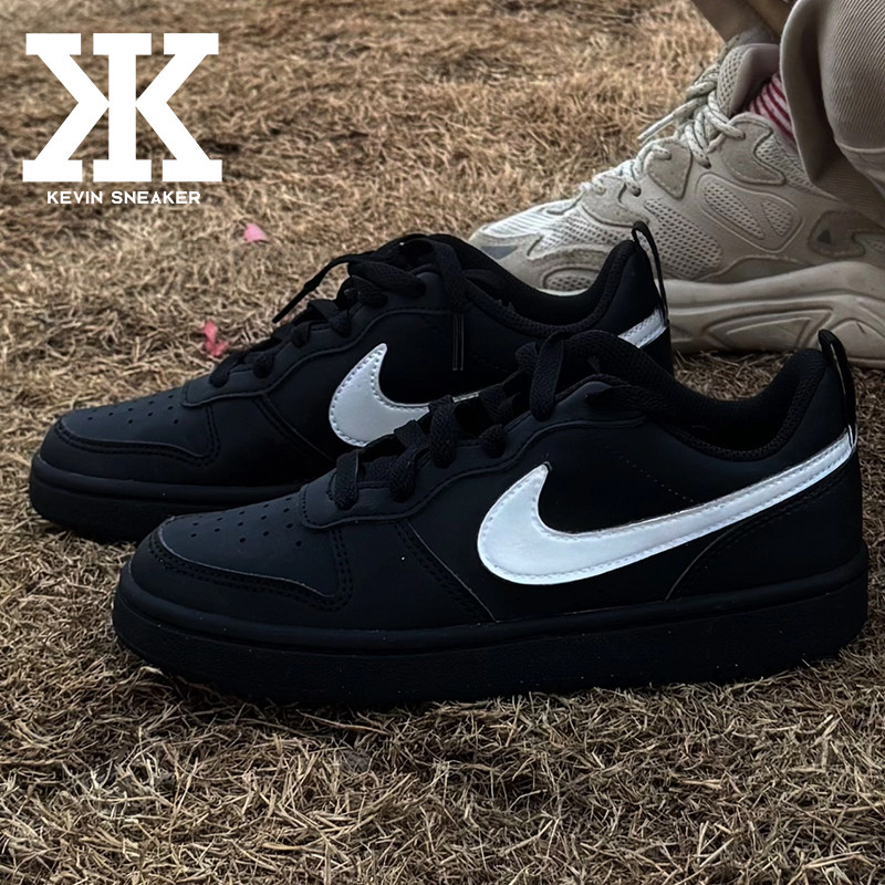 球鞋定制Nike耐克Court Borough金属白机械朋克低帮板鞋