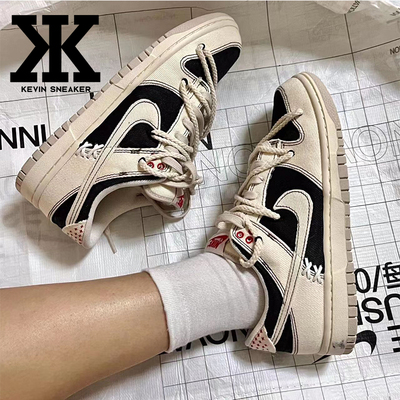 Nike耐克反转熊猫系带低帮板鞋