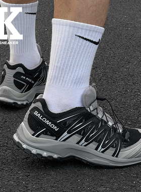 球鞋定制SALOMON萨洛蒙XA PRO 3D灰域行者经典黑手绘风低帮跑步鞋