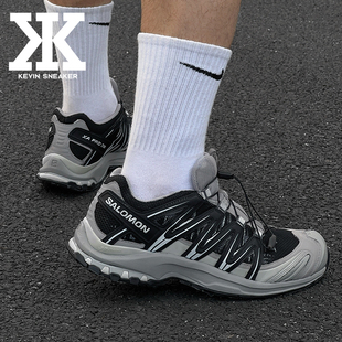 球鞋定制SALOMON萨洛蒙XA PRO 3D灰域行者经典黑手绘风低帮跑步鞋
