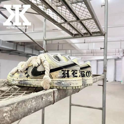 Nike耐克氧化做旧浸染系带低帮