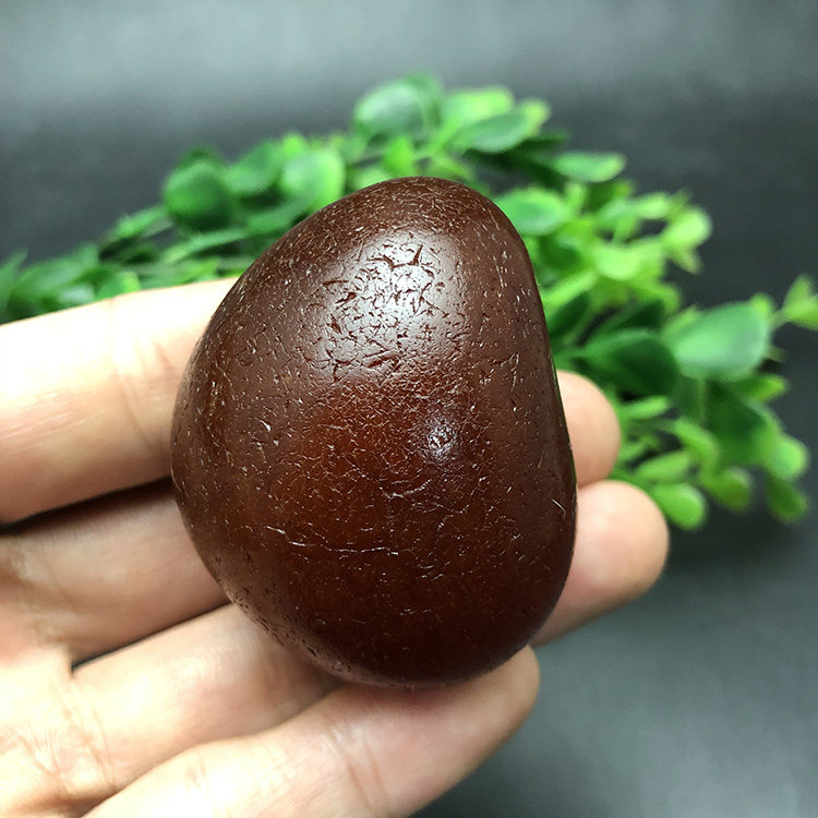 马达加斯加花纹籽料天然冰彩玛瑙马料原石石头手把件收藏奇石1987